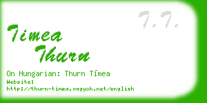 timea thurn business card